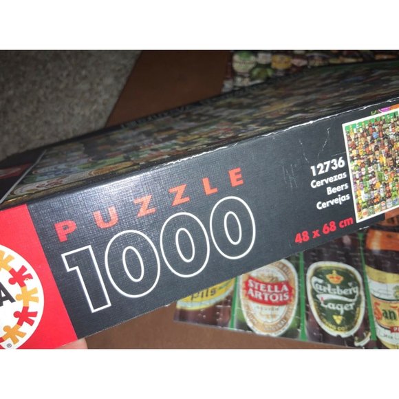 1000 Piece EDUCA Jigsaw Puzzle #12736 Beer Bottles Collage - Picture 7 of 8